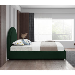 Meridian Milo Green Fabric Twin Bed