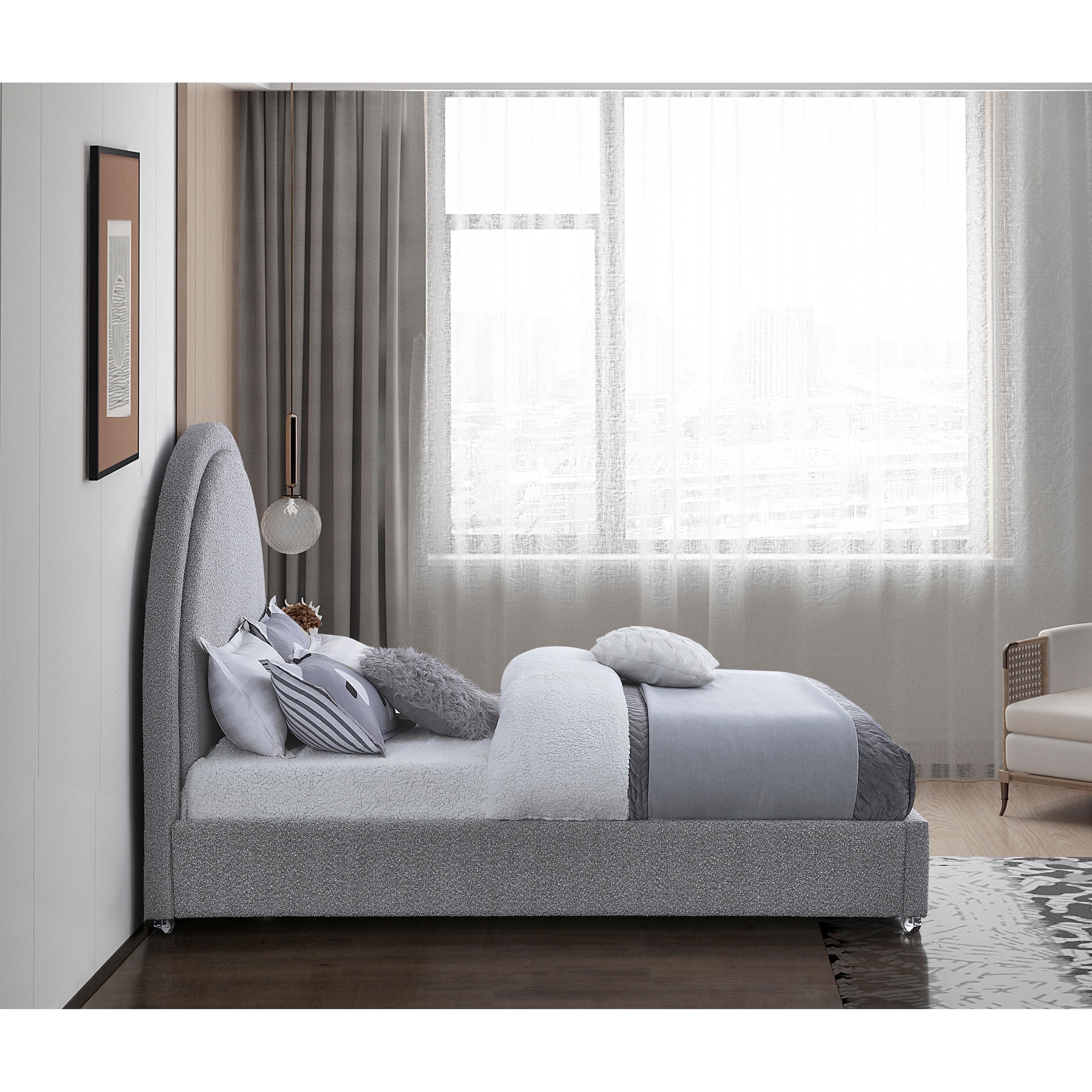 Meridian Milo Grey Fabric Full Bed