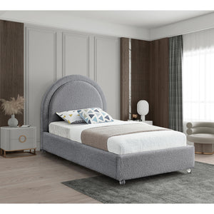 Meridian Milo Grey Fabric Twin Bed