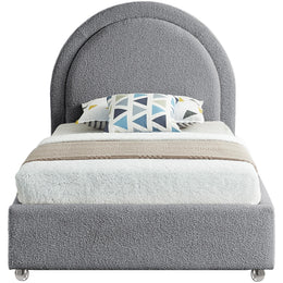 Meridian Milo Grey Fabric Twin Bed