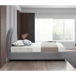 Meridian Milo Grey Fabric Twin Bed