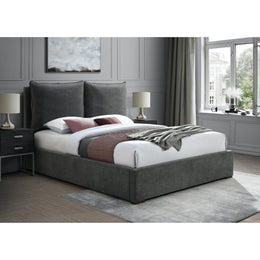 Meridian Misha Pepper Black Polyester Fabric Full Bed (3 Boxes)