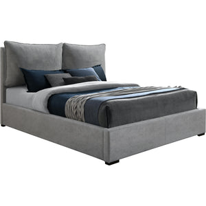Meridian Misha Light Grey Polyester Fabric Full Bed (3 Boxes)