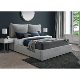 Meridian Misha Light Grey Polyester Fabric Full Bed (3 Boxes)