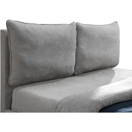 Meridian Misha Light Grey Polyester Fabric Full Bed (3 Boxes)