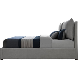 Meridian Misha Light Grey Polyester Fabric Queen Bed (3 Boxes)