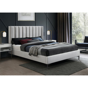 Meridian Nadia Cream Velvet Full Bed