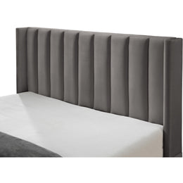 Meridian Nadia Grey Velvet King Bed