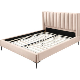 Meridian Nadia Pink Velvet Full Bed