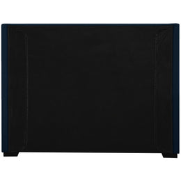 Meridian Oxford Navy Linen Textured Fabric Full Bed (3 Boxes)