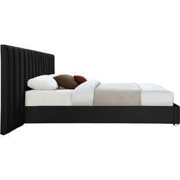 Meridian Pablo Black Velvet Queen Bed