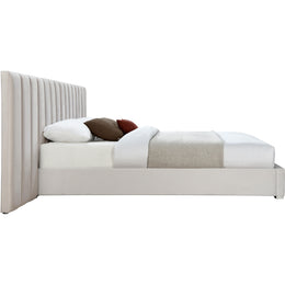 Meridian Pablo Cream Velvet King Bed
