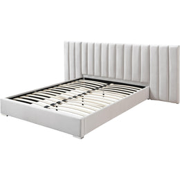 Meridian Pablo Cream Velvet King Bed