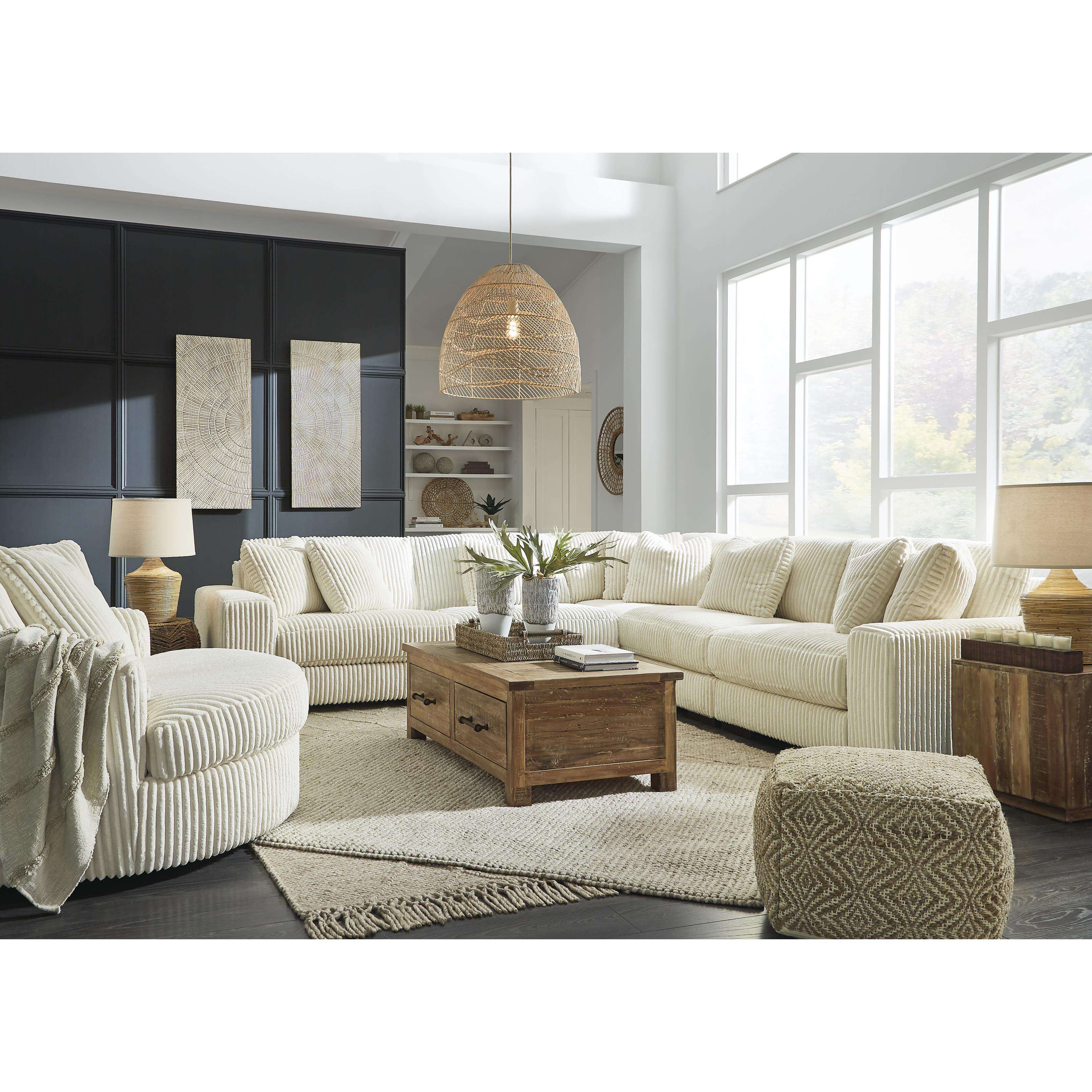 Swipe Furniture Exclusive Design Lindyn Fabric 5 pc Sectional 2110464/2110446/2110477/2110446/2110465