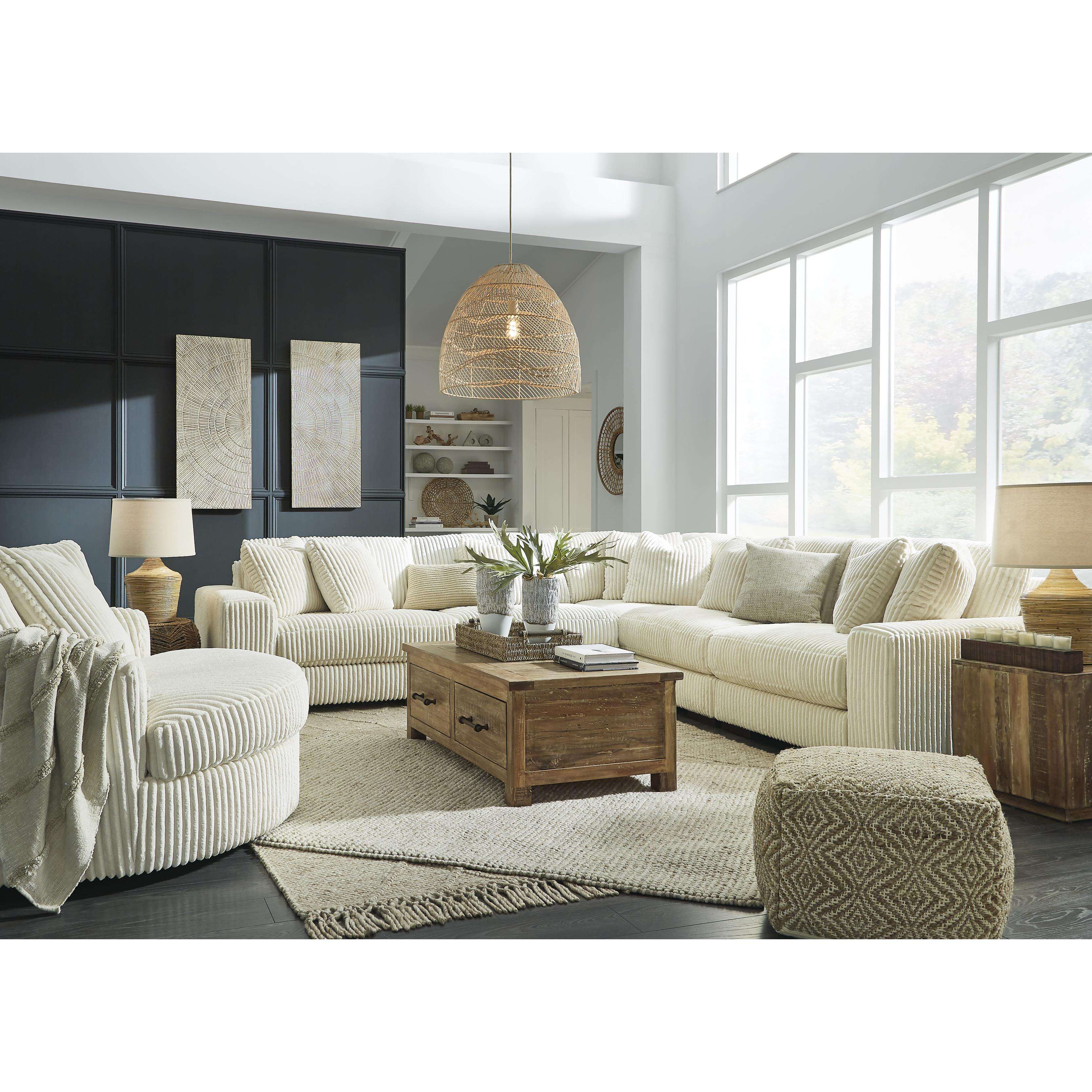 Swipe Furniture Exclusive Design Lindyn Fabric 5 pc Sectional 2110464/2110446/2110477/2110446/2110465