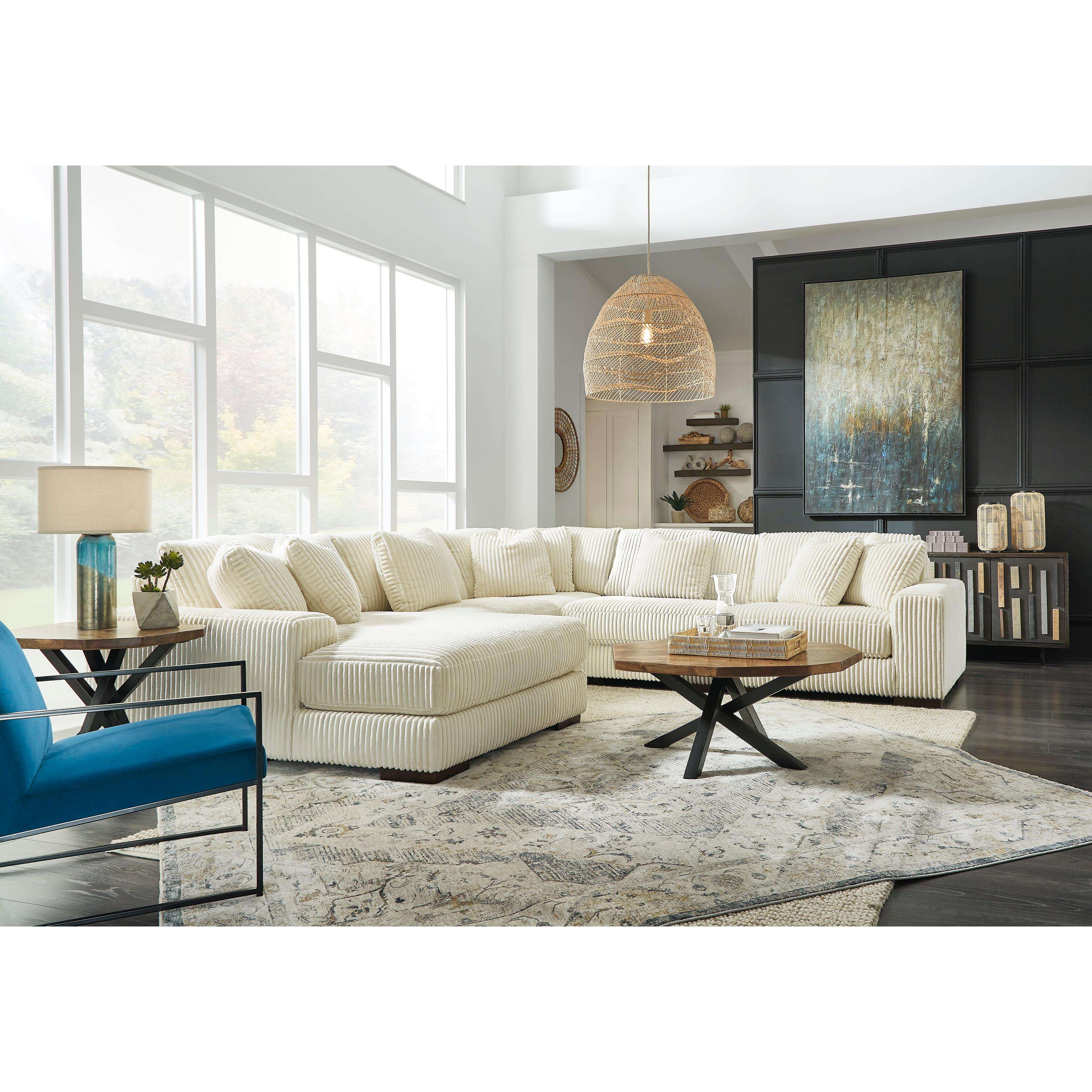 Diamond Modern Furniture Exclusive Design Lindyn Fabric 5 pc Sectional 2110416/2110446/2110477/2110446/2110465