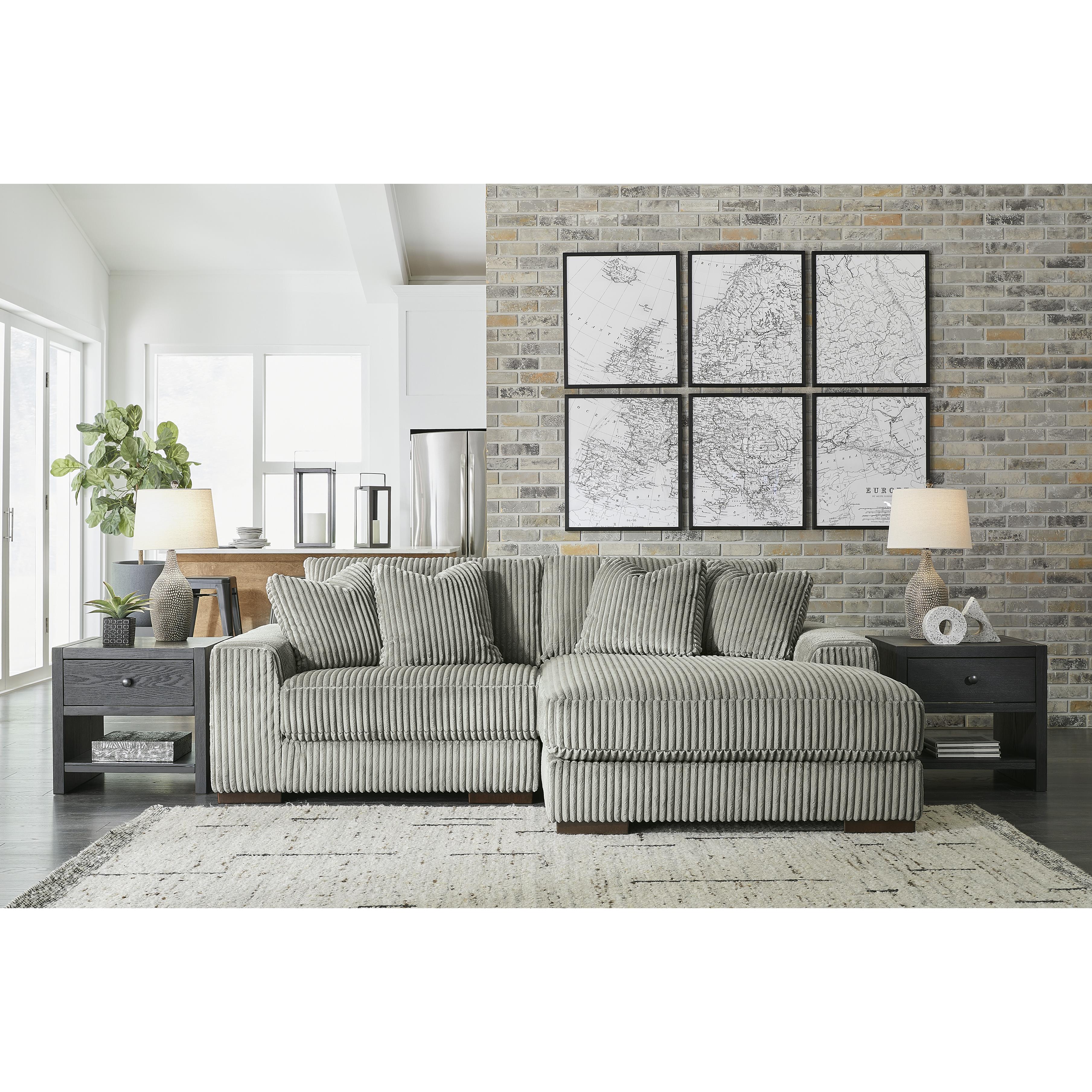 Swipe Furniture Exclusive Design Lindyn Fabric 2 pc Sectional 2110564/2110517
