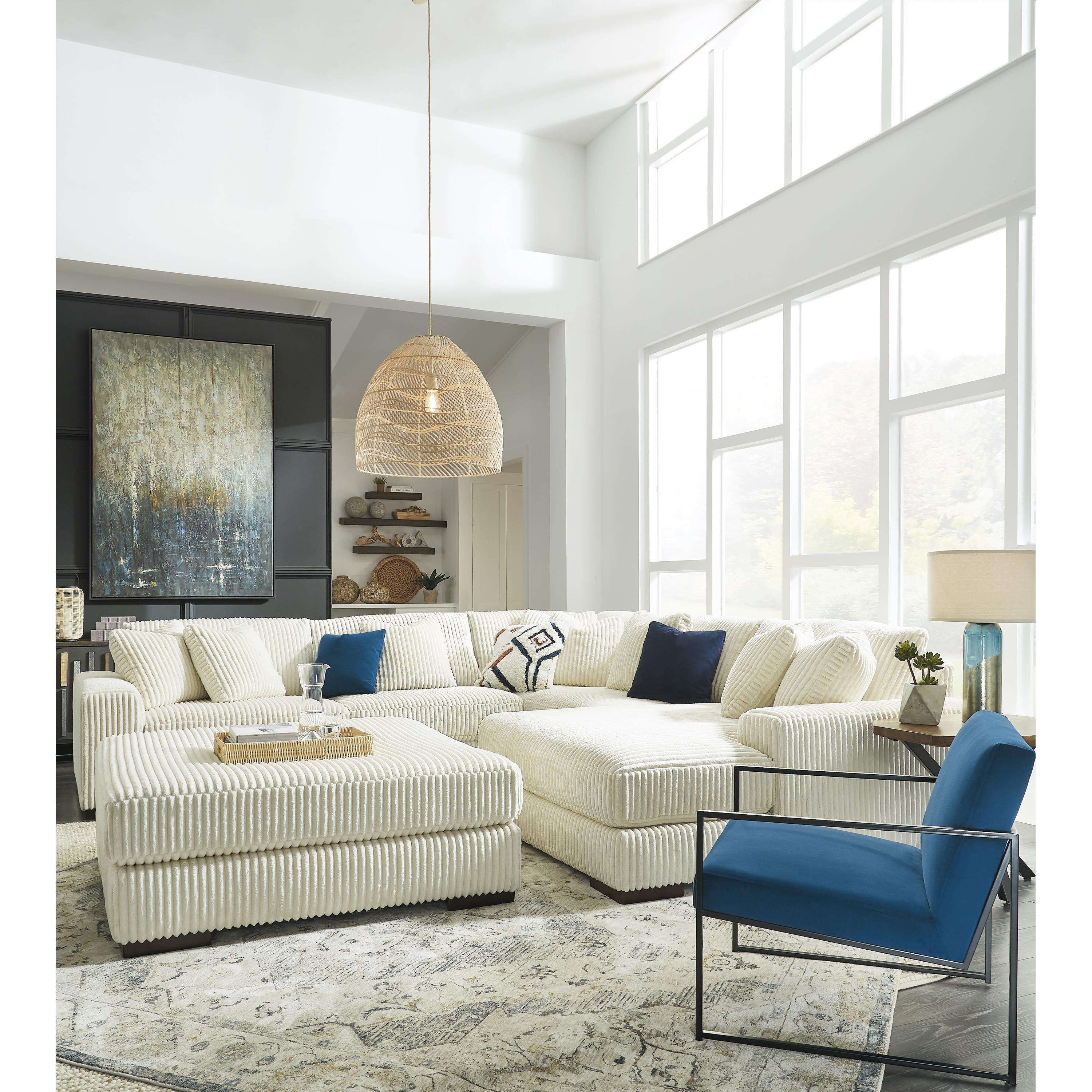 Swipe Furniture Exclusive Design Lindyn Fabric Ottoman 2110408