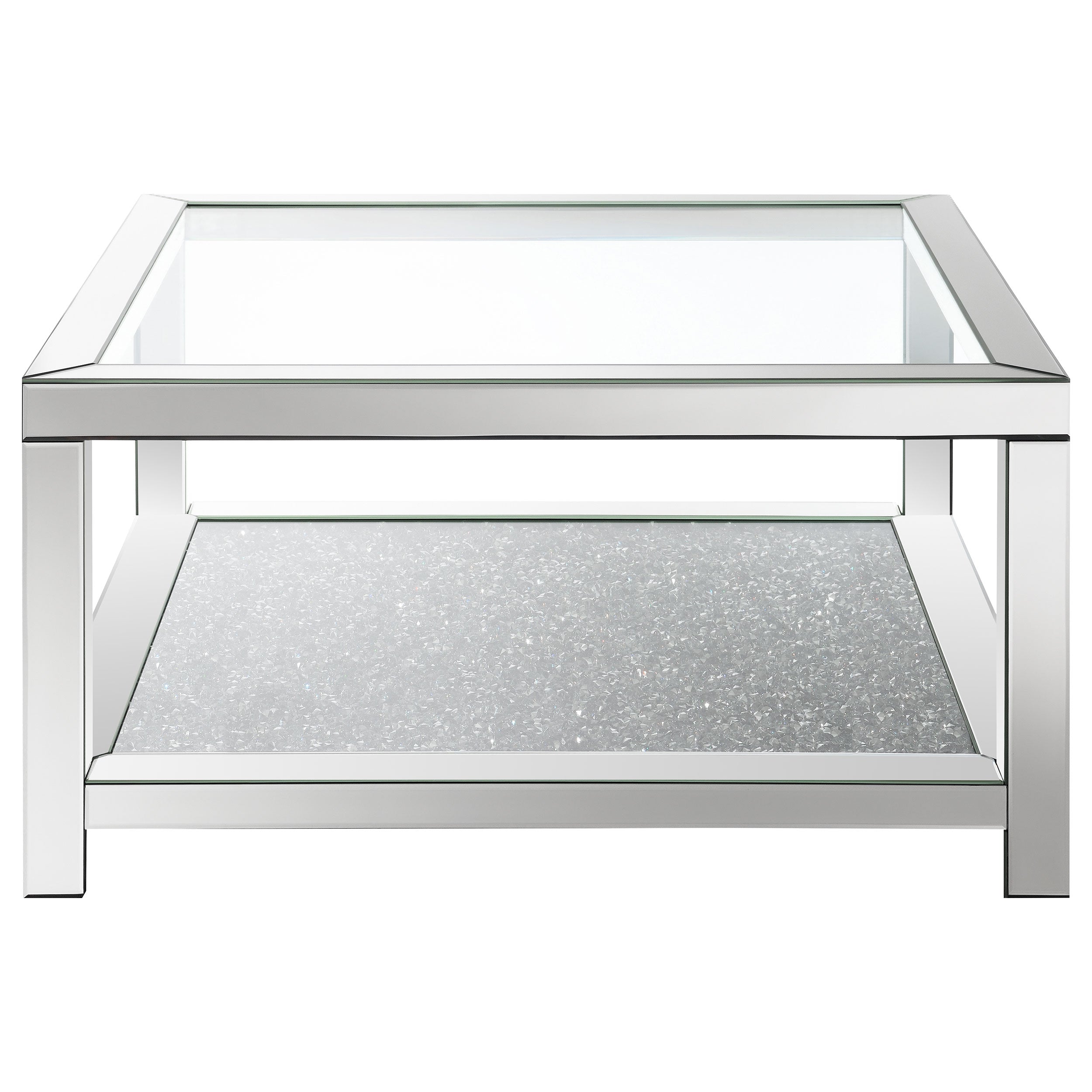 Valentina Mirrored Coffee and End Table Set Silver