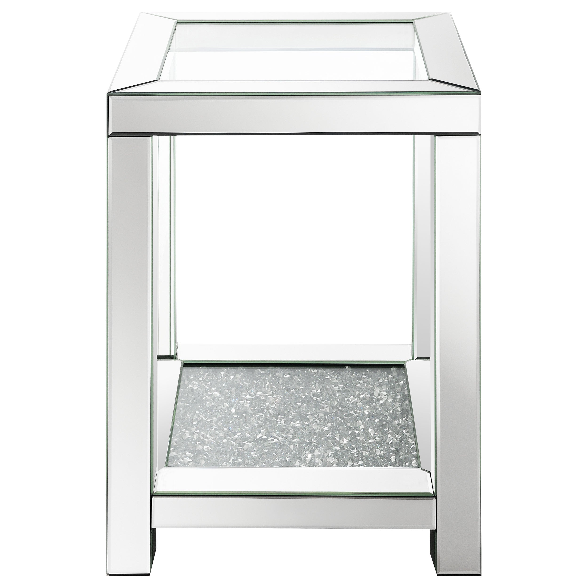 Valentina Mirrored Coffee and End Table Set Silver