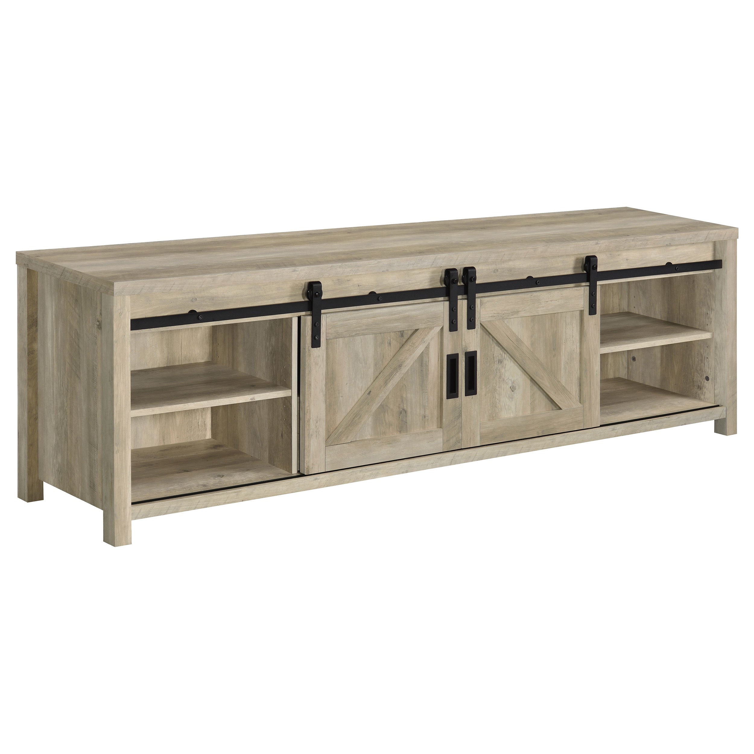 Madra 2-door Engineered Wood 79-inch TV Stand Dark Pine