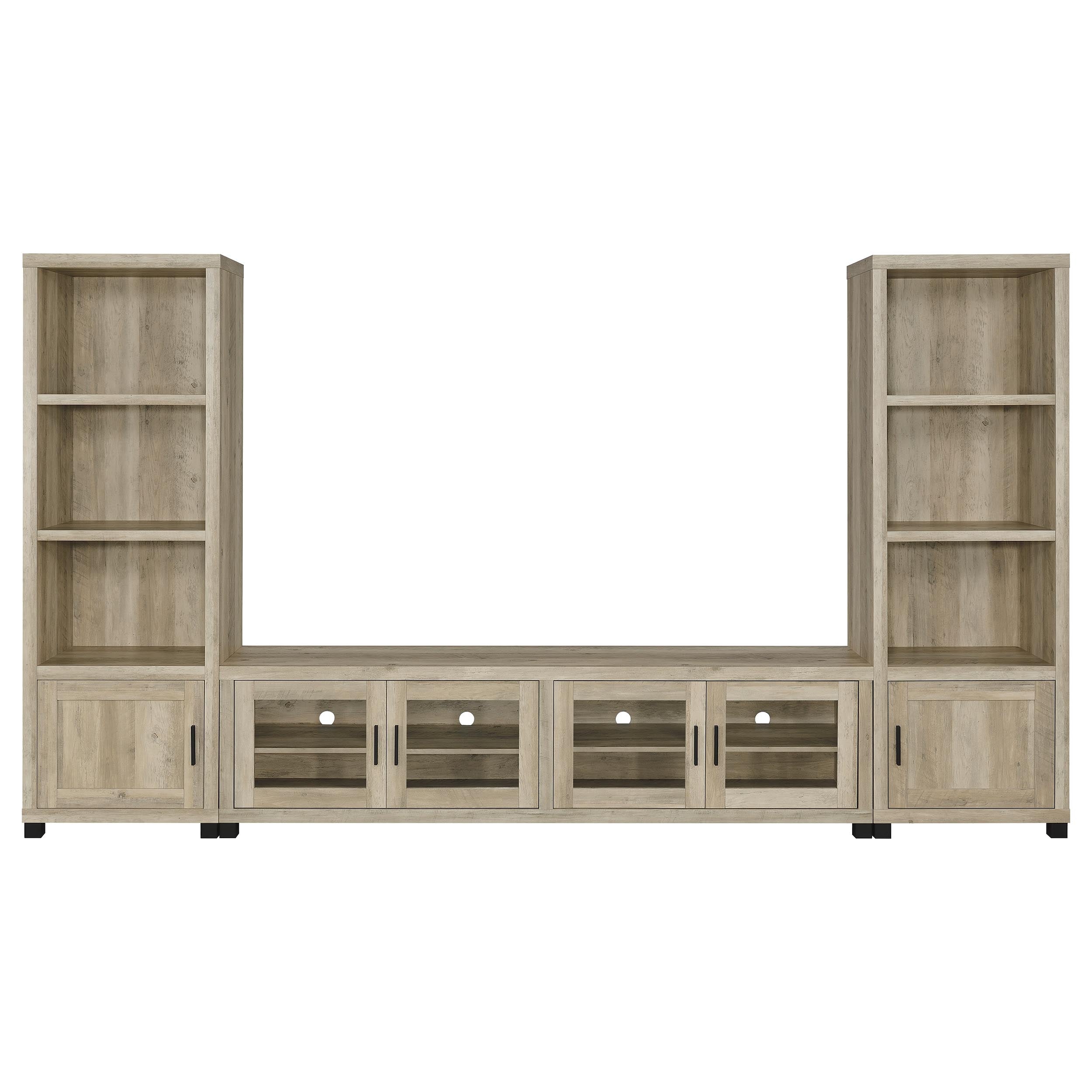 Sachin 79-inch TV Entertainment Center Antique Pine