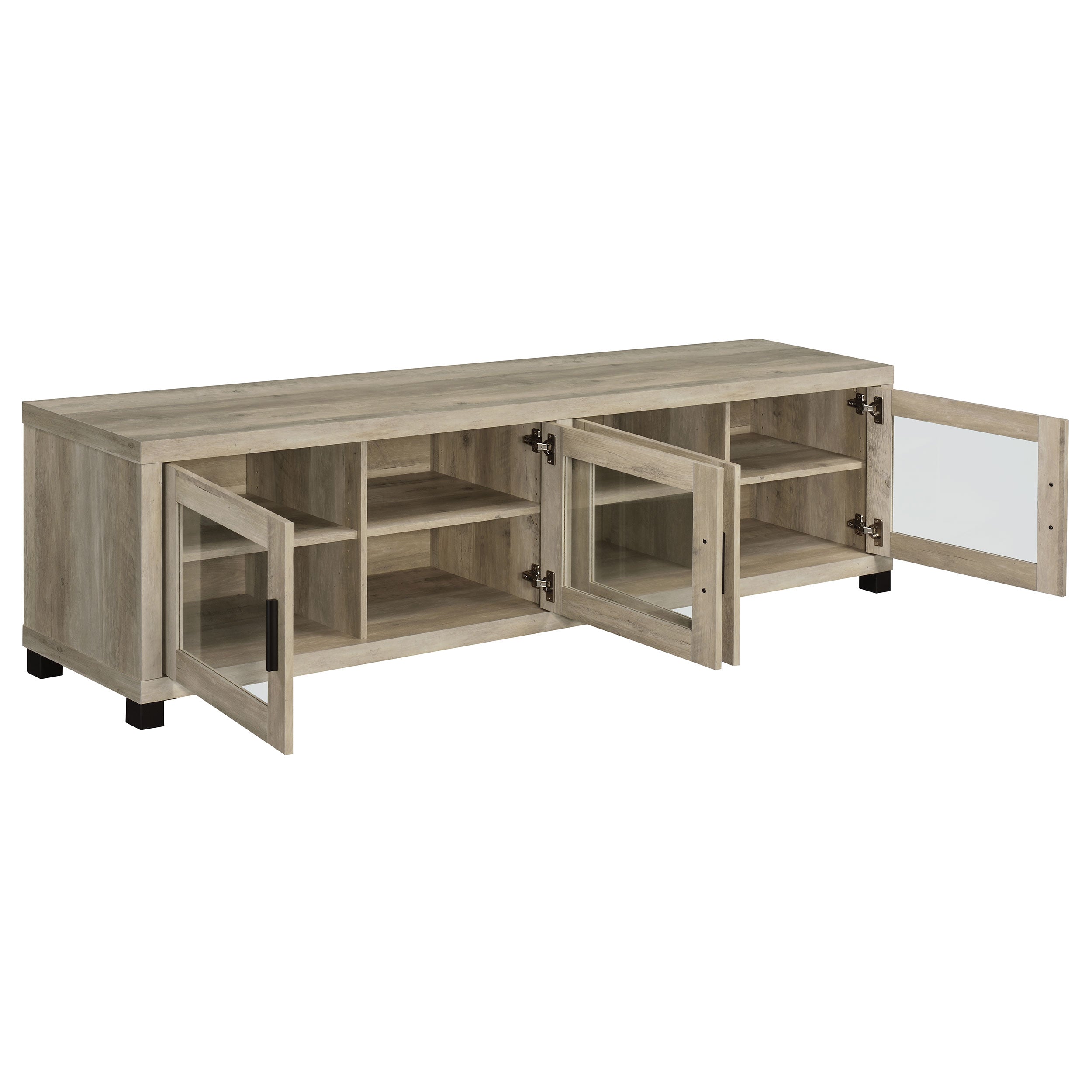 Sachin 79-inch TV Entertainment Center Antique Pine