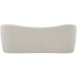 Meridian Flair Cream Boucle Fabric Bench