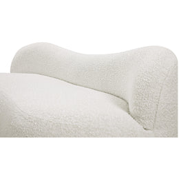 Meridian Flair Cream Boucle Fabric Bench