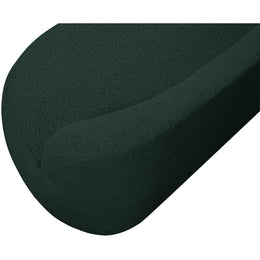 Meridian Flair Green Boucle Fabric Bench