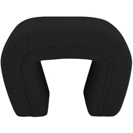 Meridian Odelia Black Boucle Fabric Bench