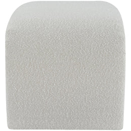 Meridian Odelia Cream Boucle Fabric Bench