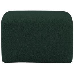 Meridian Odelia Green Boucle Fabric Bench
