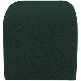 Meridian Odelia Green Boucle Fabric Bench