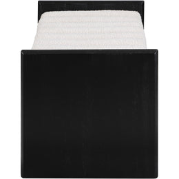 Meridian Waverly Cream Boucle Fabric Bench