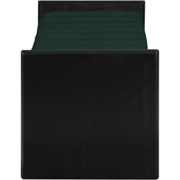 Meridian Waverly Green Boucle Fabric Bench