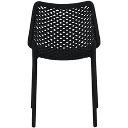 Meridian Mykonos Black Outdoor Patio Dining Chair