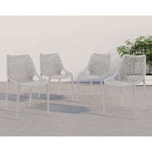 Meridian Mykonos Grey Outdoor Patio Dining Chair
