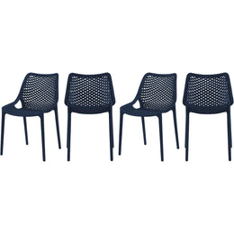 Meridian Mykonos Navy Outdoor Patio Dining Chair