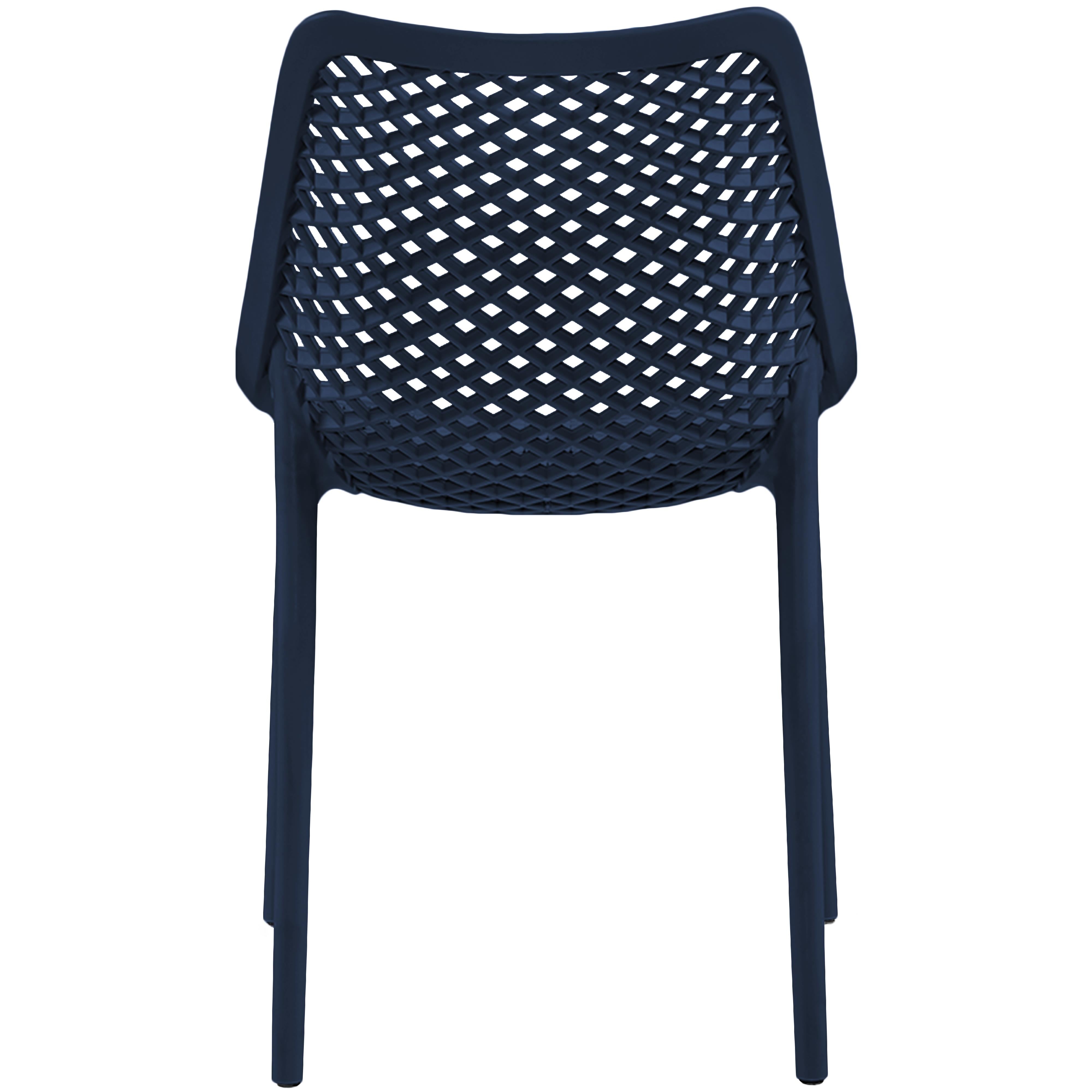 Meridian Mykonos Navy Outdoor Patio Dining Chair