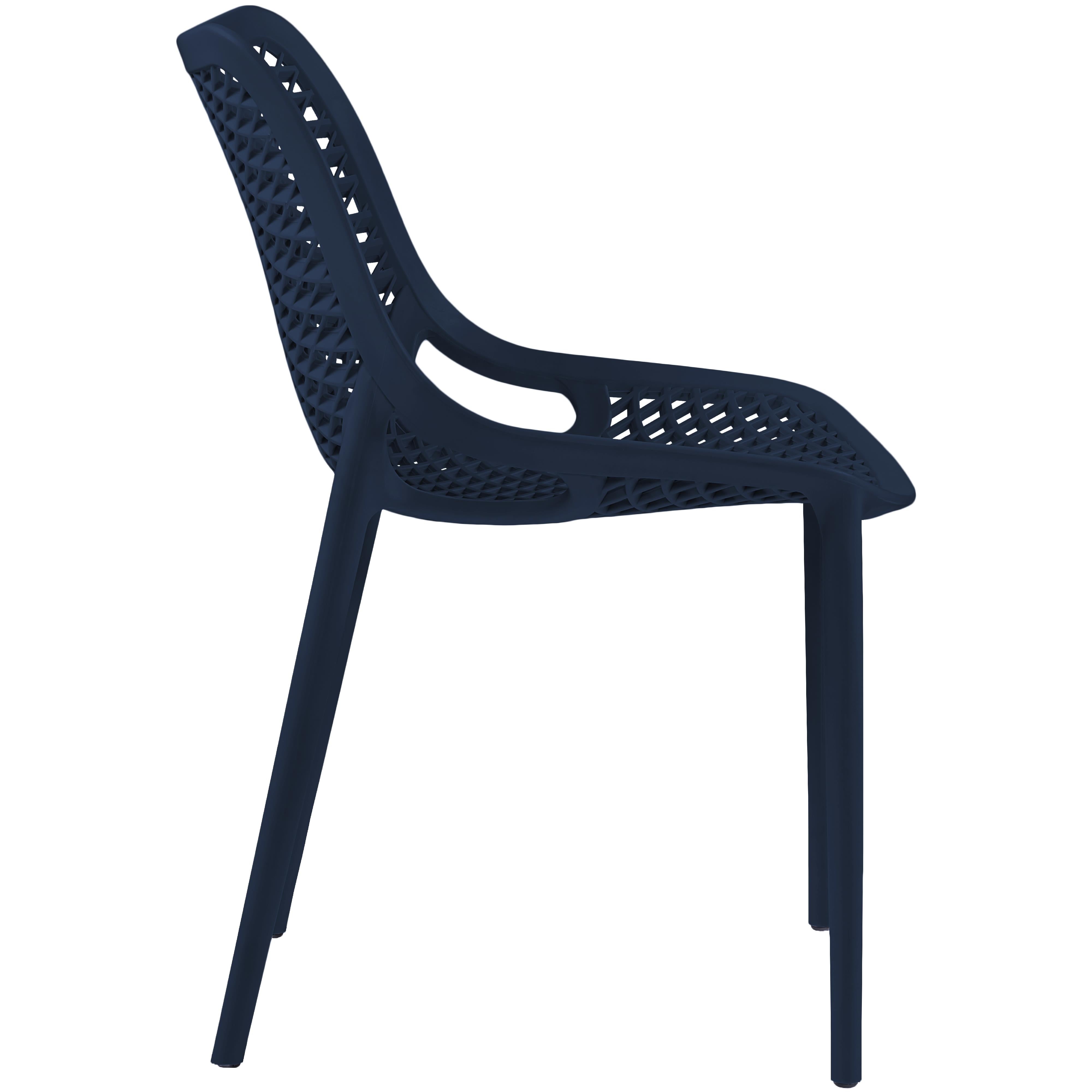 Meridian Mykonos Navy Outdoor Patio Dining Chair