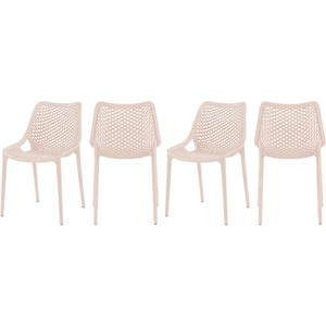 Meridian Mykonos Pink Outdoor Patio Dining Chair