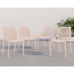 Meridian Mykonos Pink Outdoor Patio Dining Chair