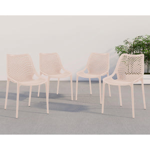Meridian Mykonos Pink Outdoor Patio Dining Chair