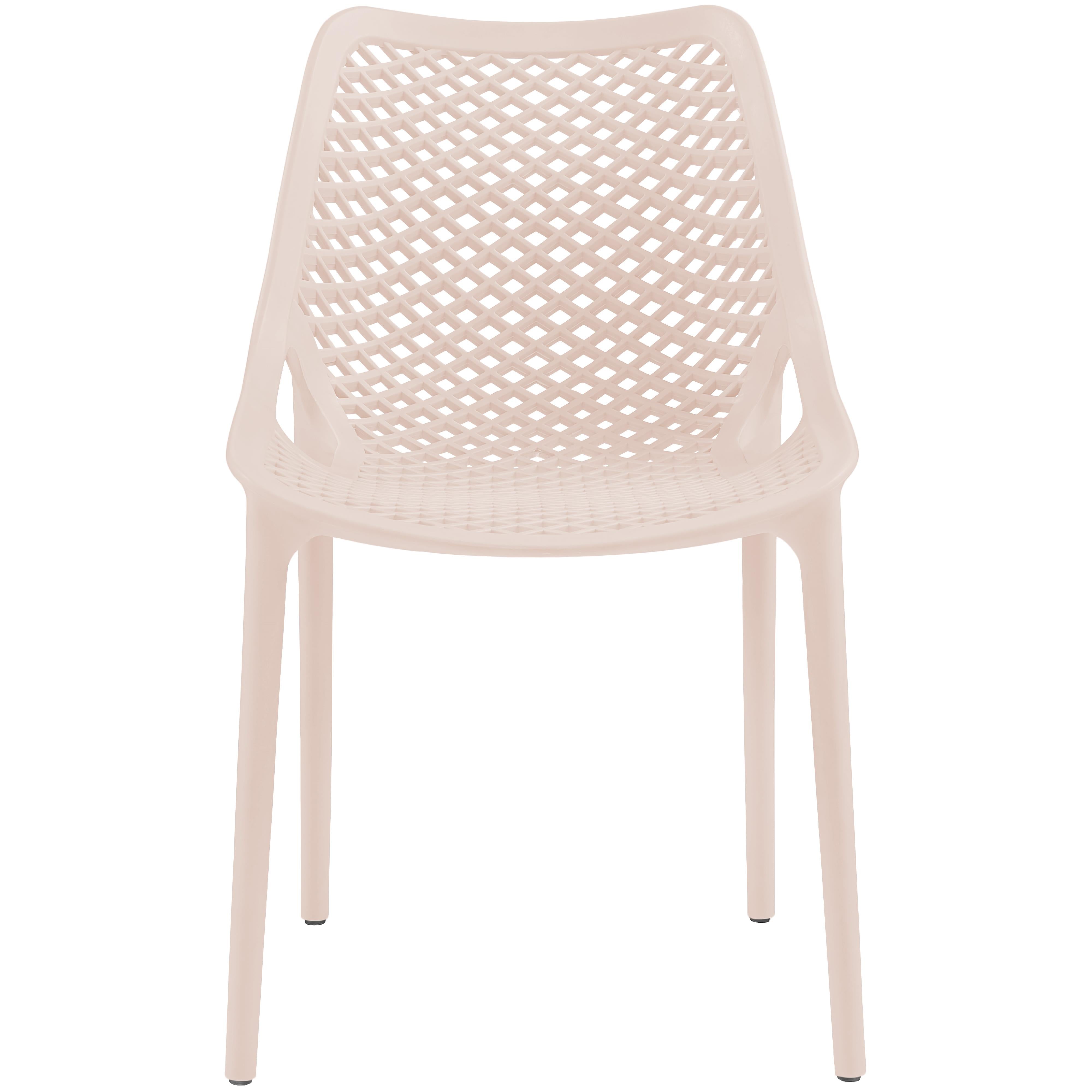 Meridian Mykonos Pink Outdoor Patio Dining Chair