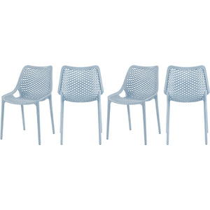 Meridian Mykonos Sky Blue Outdoor Patio Dining Chair