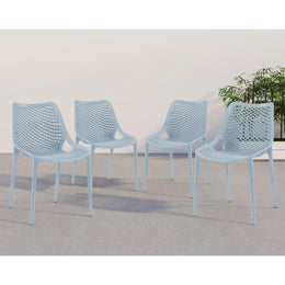 Meridian Mykonos Sky Blue Outdoor Patio Dining Chair