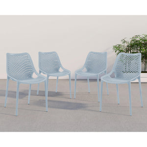 Meridian Mykonos Sky Blue Outdoor Patio Dining Chair