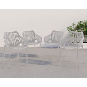 Meridian Mykonos Grey Outdoor Patio Dining Chair