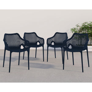 Meridian Mykonos Navy Outdoor Patio Dining Chair